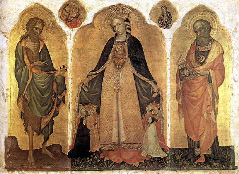 JACOBELLO DEL FIORE Triptych of the Madonna della Misericordia g china oil painting image